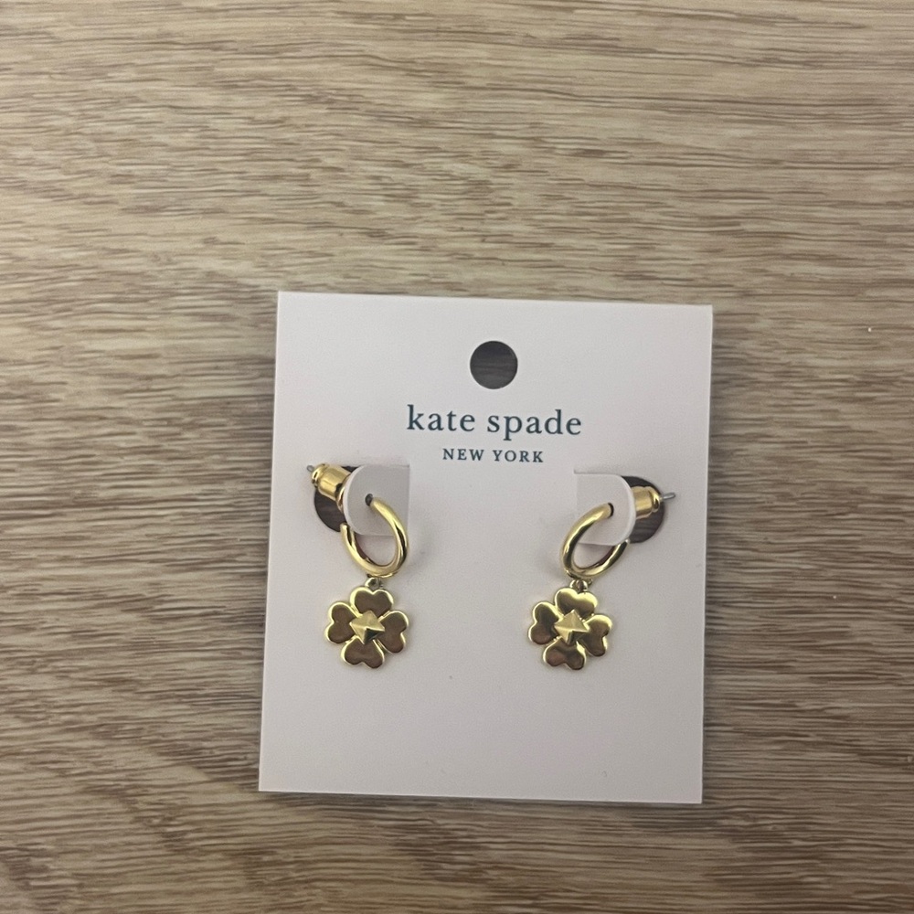 *Never Worn* Kate Spade Gold Clover Earrings